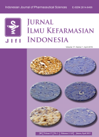 Jurnal Ilmu Kefarmasian Indonesia Volume 16. Nomor 2. April 2018