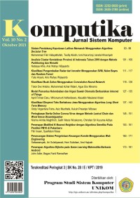 Komputika: Jurnal Sistem Komputer  Vol 10 No 2 (2021)