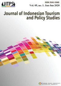 Journal of Indonesia Tourism and Policy Studies  Vol 6, No 2 (2021)