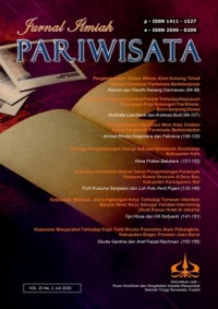 Jurnal ilmiah Pariwisata Vol 25 No 2 (2020)