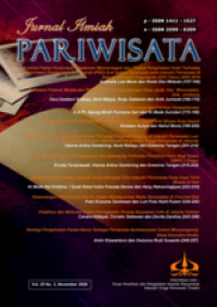 Jurnal ilmiah Pariwisata Vol 25 No 3 (2020)