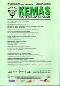 KEMAS: Jurnal Kesehatan Masyarakat Vol. 17 No. 3 January 2022