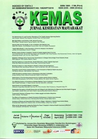 KEMAS: Jurnal Kesehatan Masyarakat Vol. 17 No. 4 April 2022