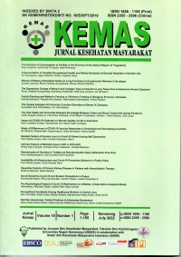 KEMAS: Jurnal Kesehatan Masyarakat Vol. 18 No. 1 July 2022