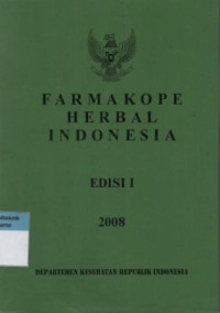 Farmakope Herbal Indonesia Edisi 1 2008