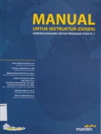 Manual Untuk Instruktur (Dosen) Kewirausahaan untuk Program Strata 1