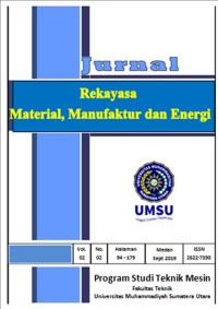 Jurnal Rekayasa Material, Manufaktur dan Energi Vol 2, No 2 September 2019