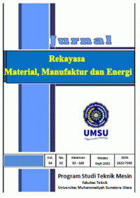 Jurnal Rekayasa Material, Manufaktur dan Energi Vol 4, No 2 September 2021