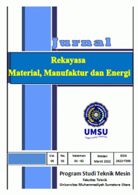 Jurnal Rekayasa Material, Manufaktur dan Energi Vol 5, No 1
Maret 2022