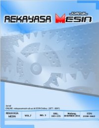 Jurnal Rekayasa Mesin Vol. 10 No. 3 (2019)