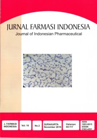 Jurnal Farmasi Indonesia Vol 16 No 2 (2019)